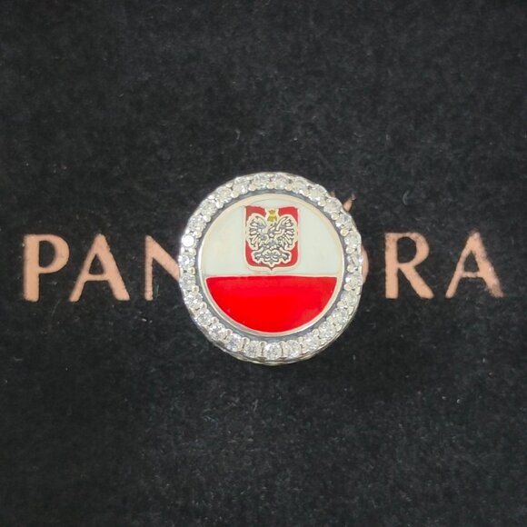 Pandora Jewelry - Pandora Poland Flag Exclusive Travel Charm Bracelet Pendant S925 Silver with box